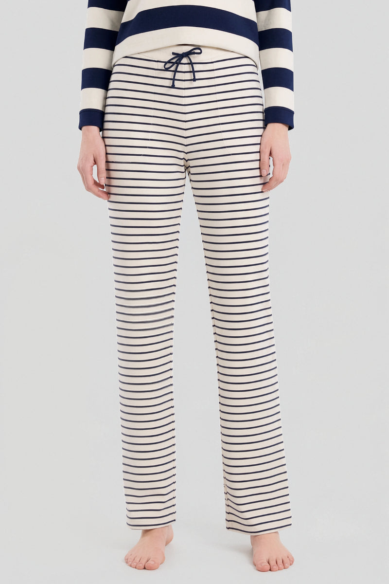 Pyjama rayé long - coton - 2
