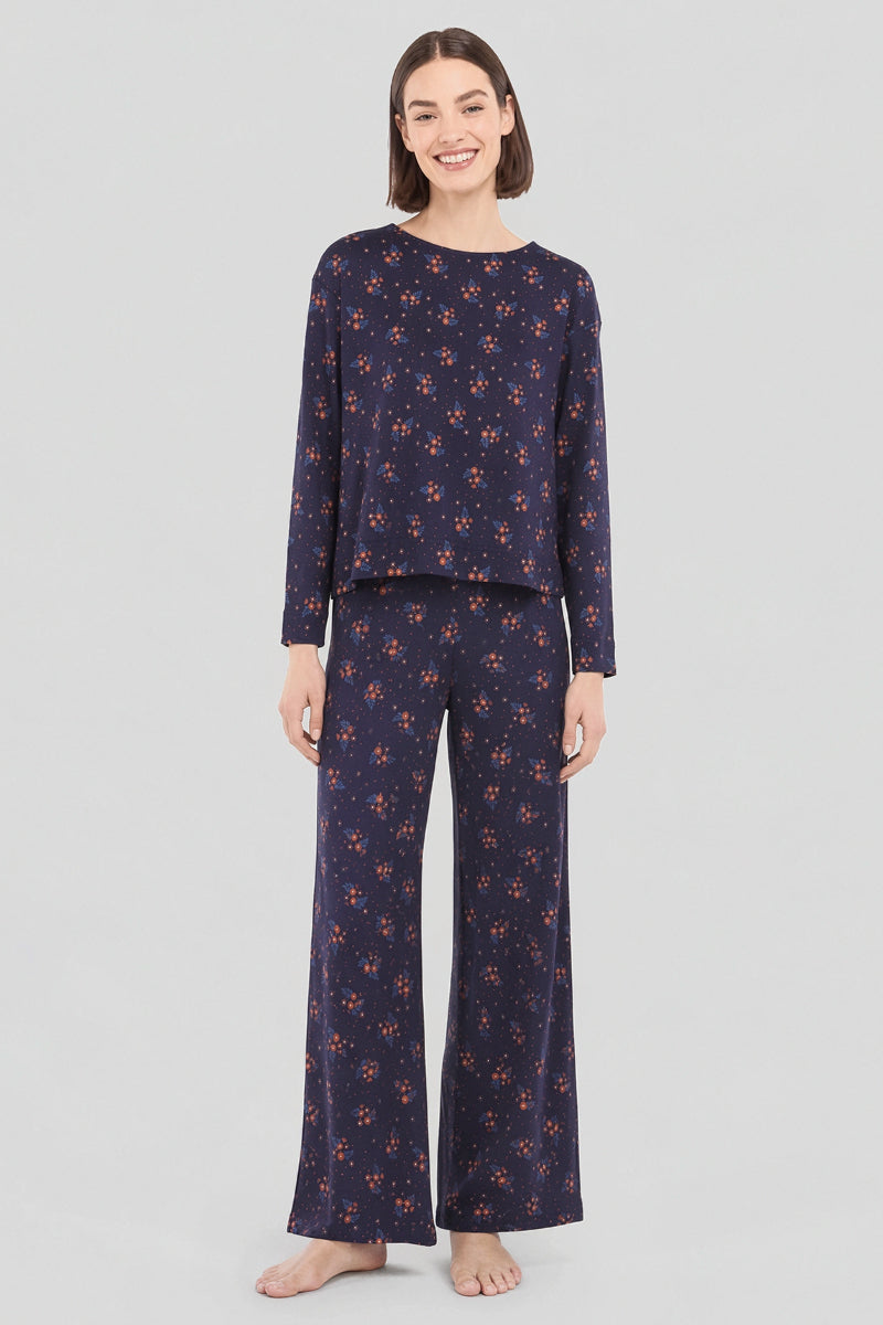 Pyjama imprimé long - coton - 1