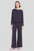 Pyjama imprimé long - coton - 1