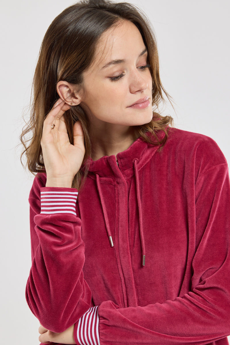 Veste zippée velours - coton - 4