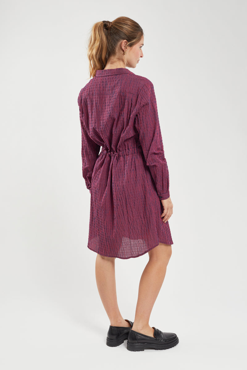 Robe chemise à carreaux - coton - 2