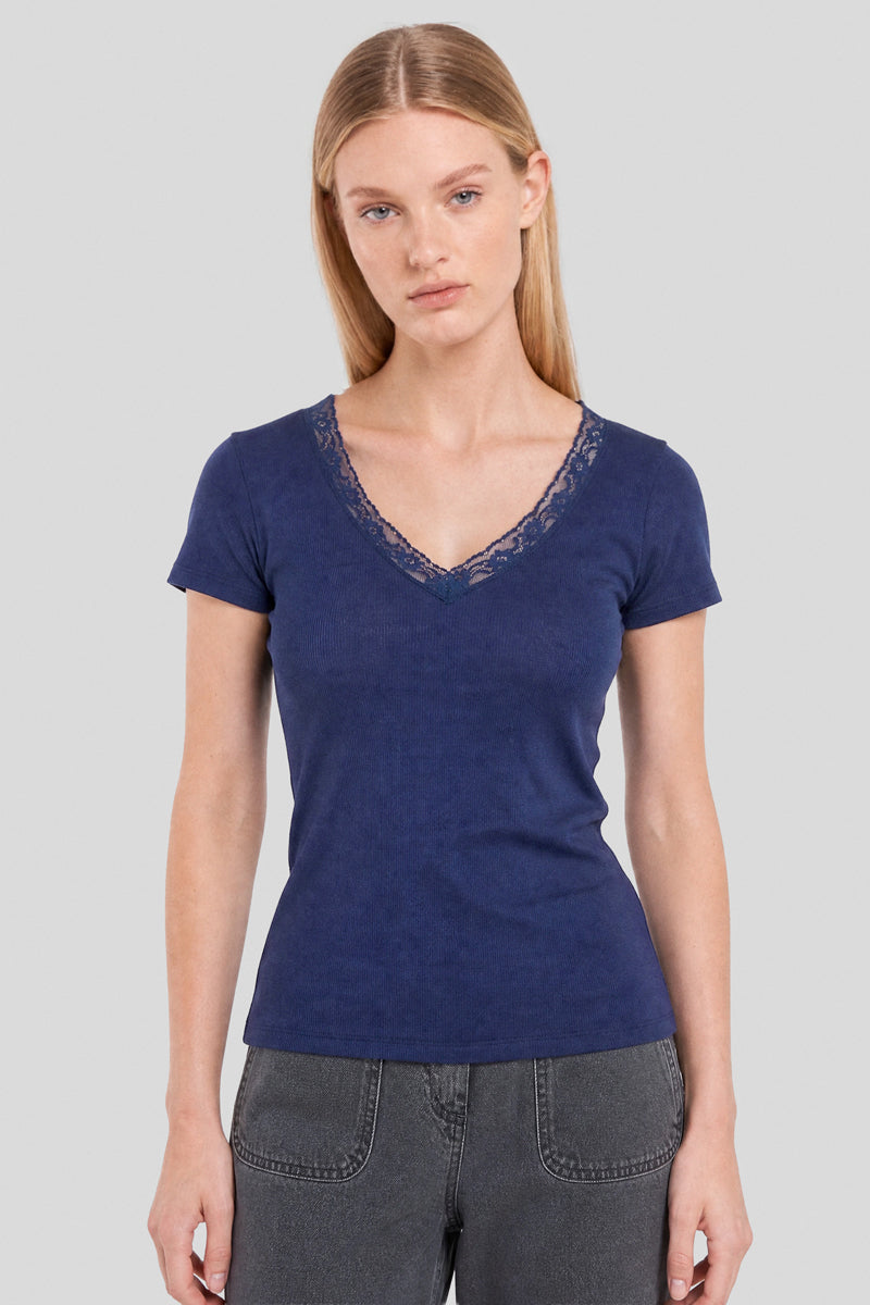 T-shirt manches courtes - laine et soie - 3