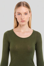 T-shirt manches longues - laine et soie - 6
