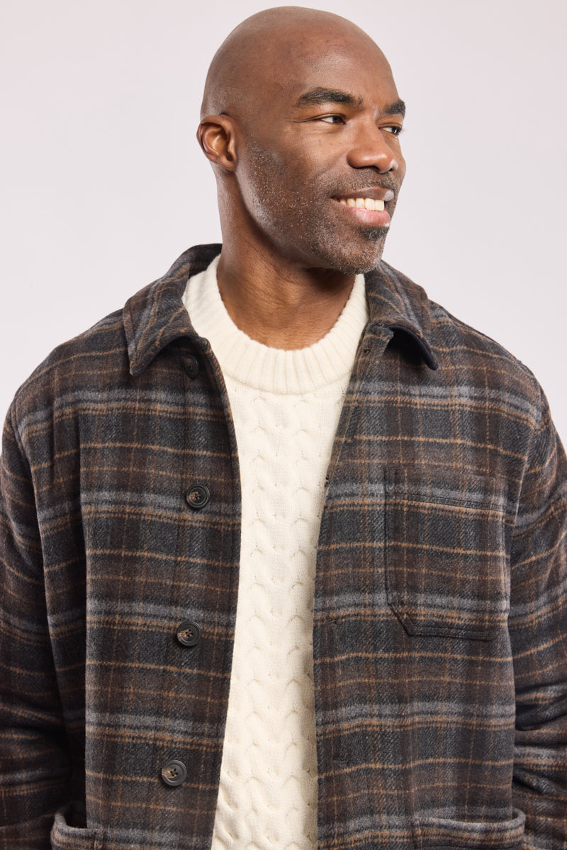 Veste à carreaux - drap de laine - 2