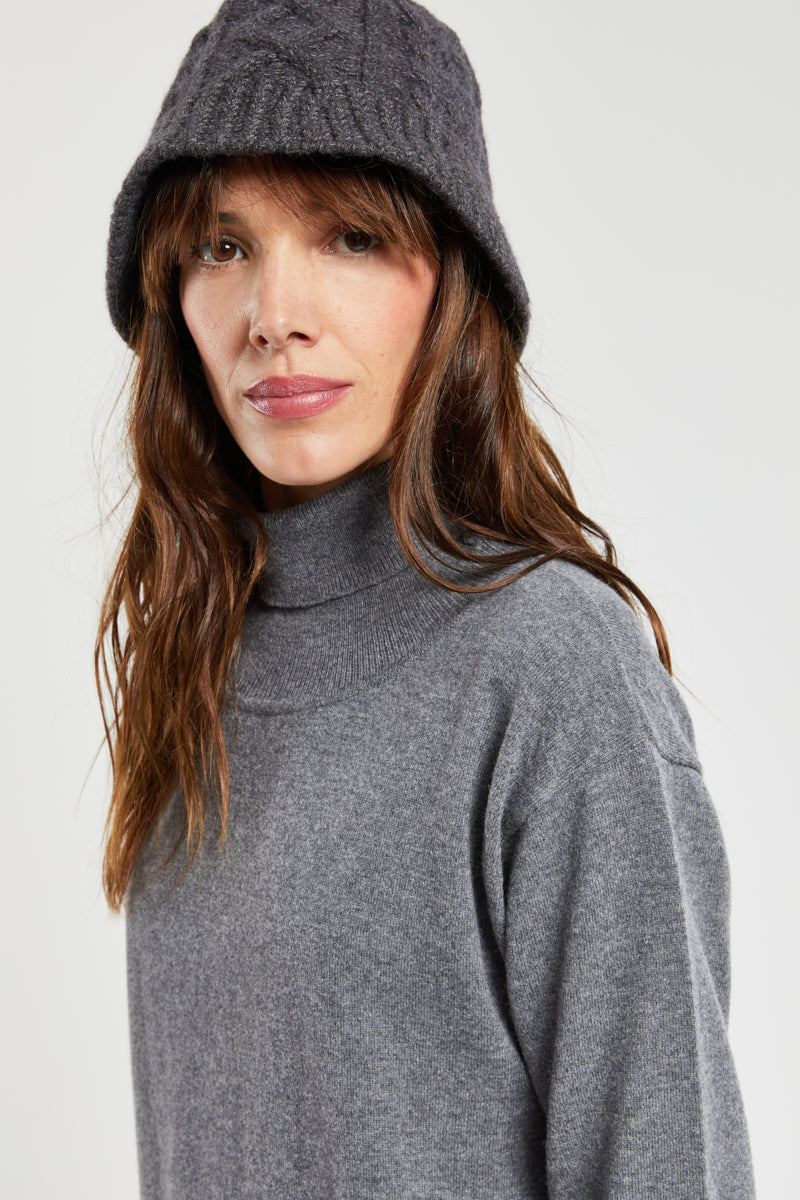 Robe col roulé Héritage - laine et cachemire - 2