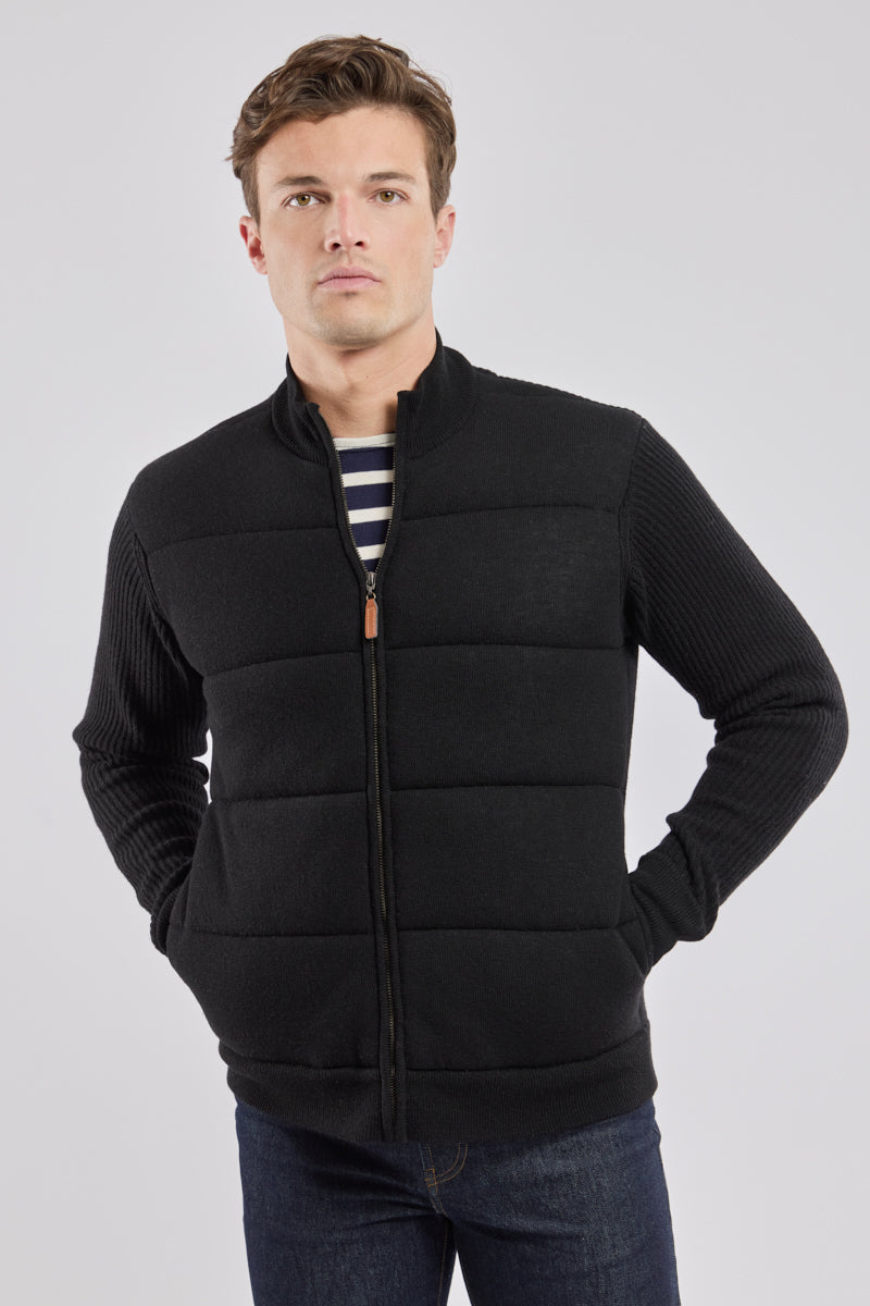Veste matelassée maille - laine - 1