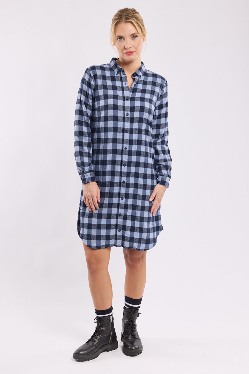 Robe chemise à carreaux - 1
