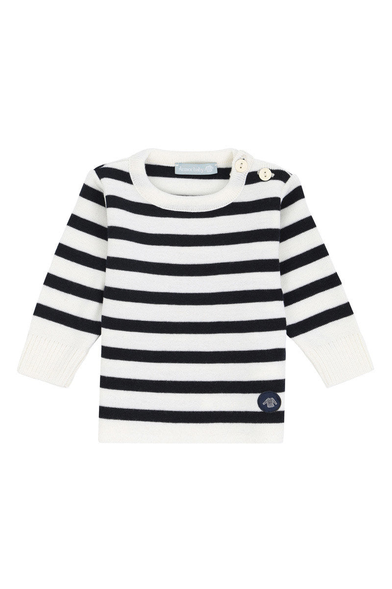 Pull marin rayé Briac Baby - laine - 1