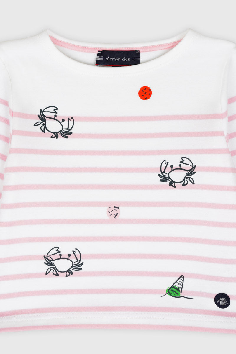 Marinière mouettes Kids - coton épais - 6