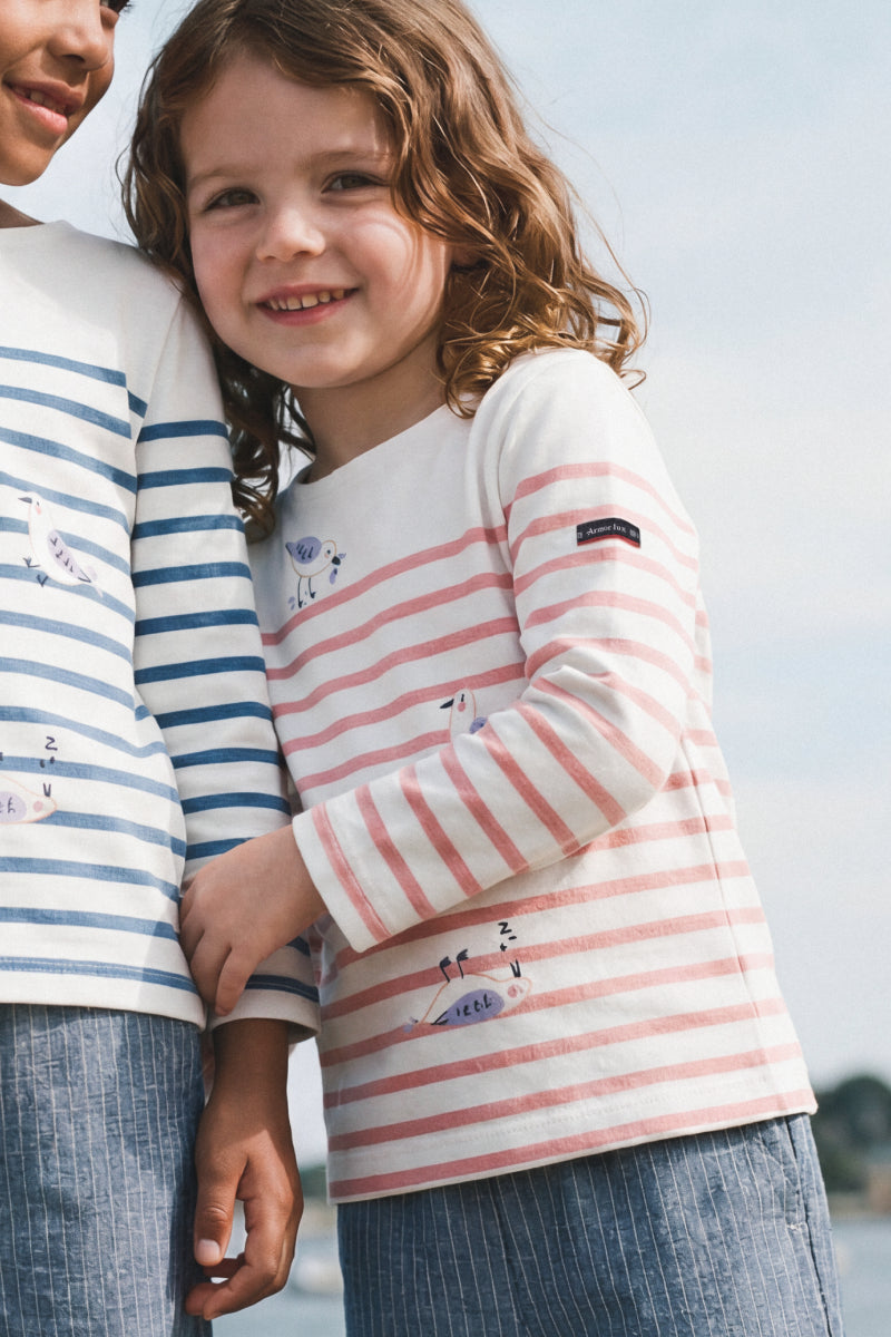 Marinière mouettes Kids - coton épais - 3
