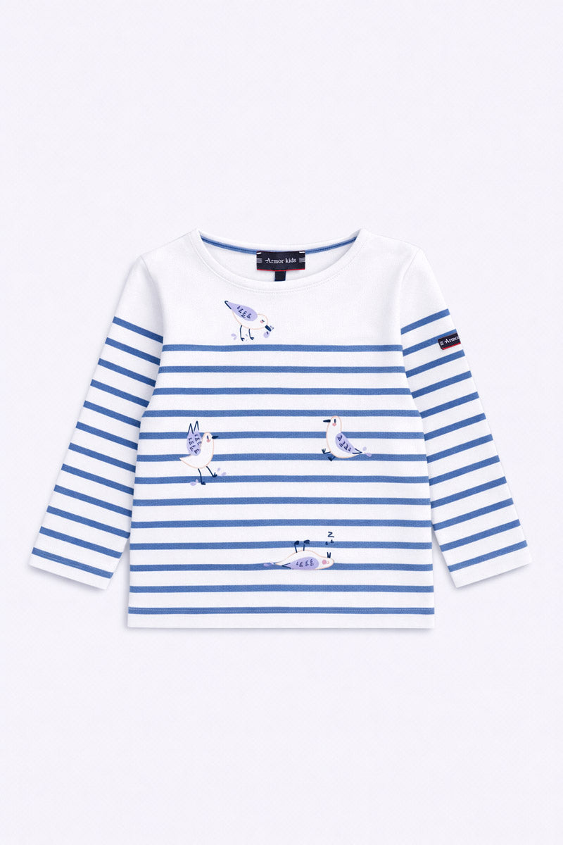 Marinière mouettes Kids - coton épais - 2