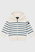 Cardigan à capuche Baby - coton et laine mérinos - 1