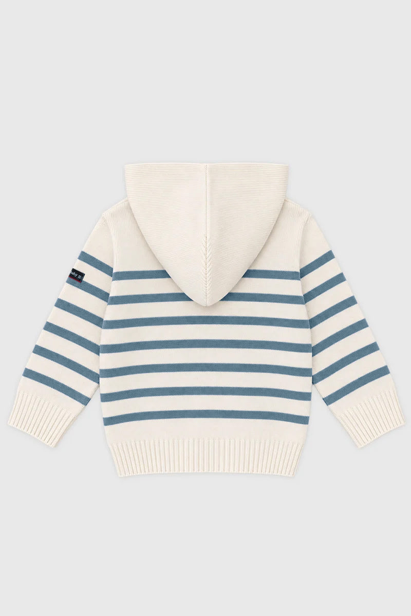 Cardigan à capuche Baby - coton et laine mérinos - 2