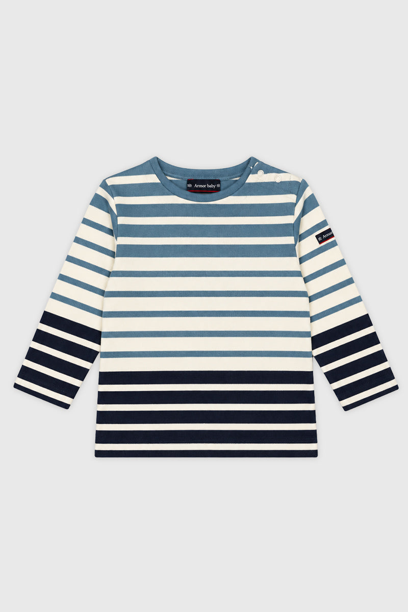 Marinière tricolore Baby - coton épais - 1