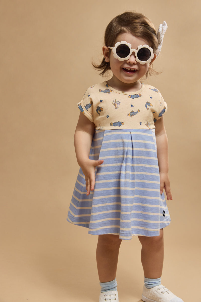 Robe manches courtes Baby - coton - 1