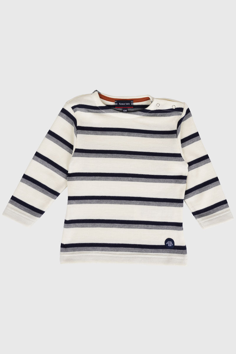 Marinière jacquard Baby - coton léger - 1