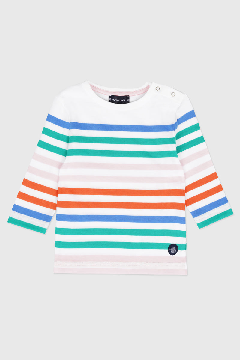 Marinière multicolore Baby - coton léger - 1