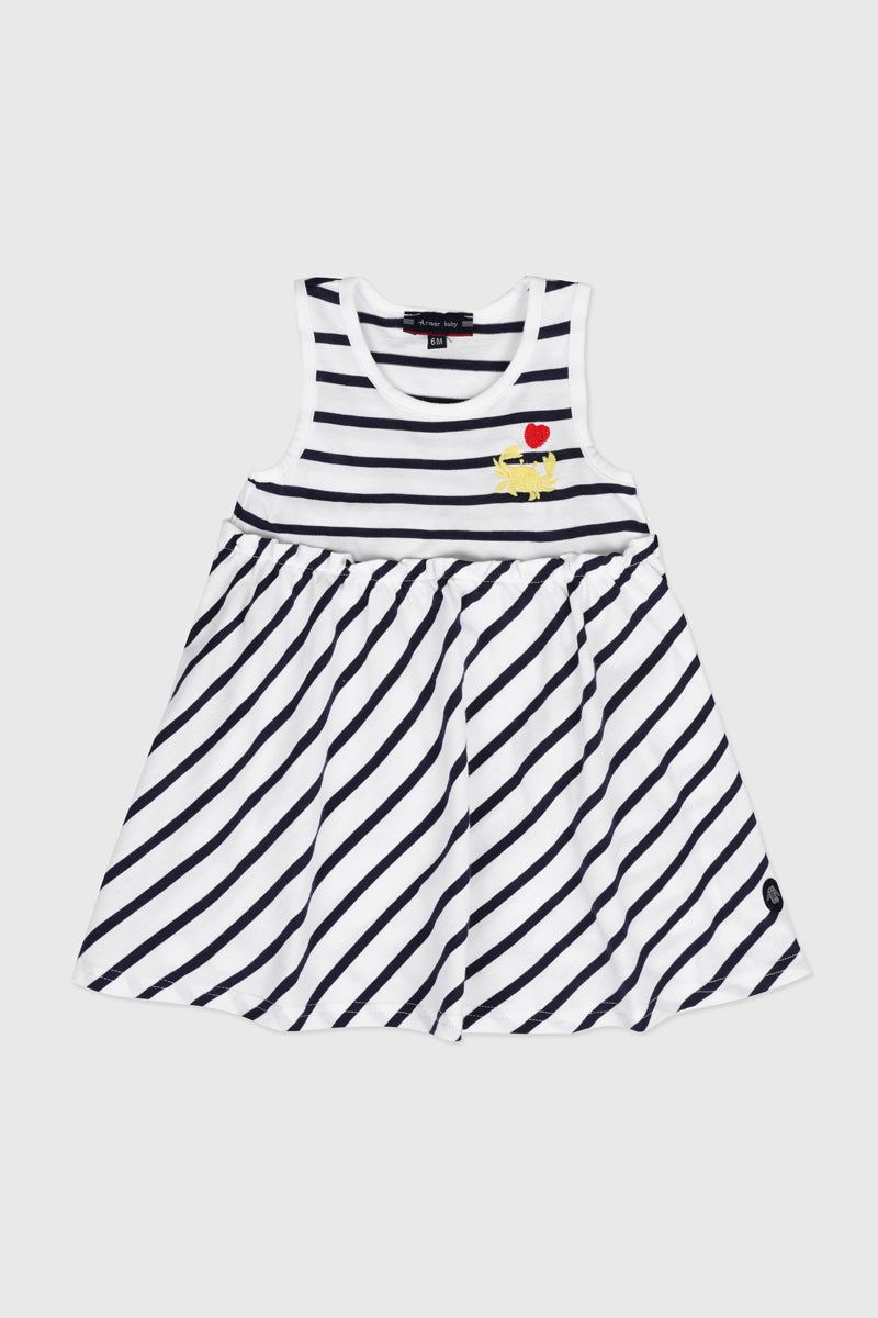 Robe rayée sans manche Baby - coton - 1