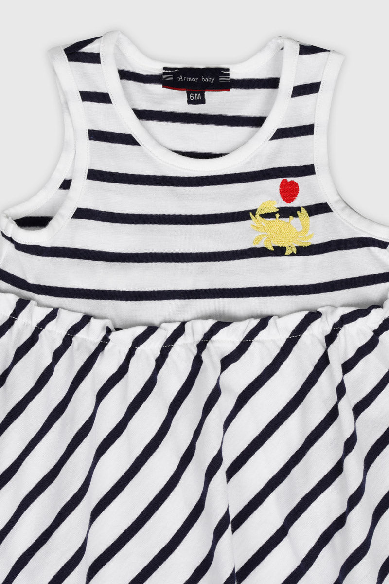 Robe rayée sans manche Baby - coton - 2