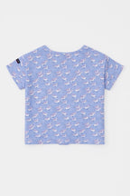T-shirt à noeud oiseaux - coton léger - 2
