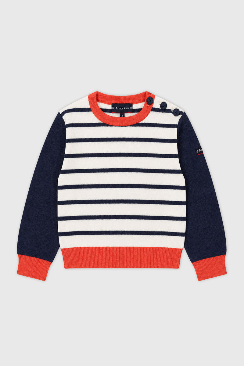 Pull marin Kids - coton et laine - 1