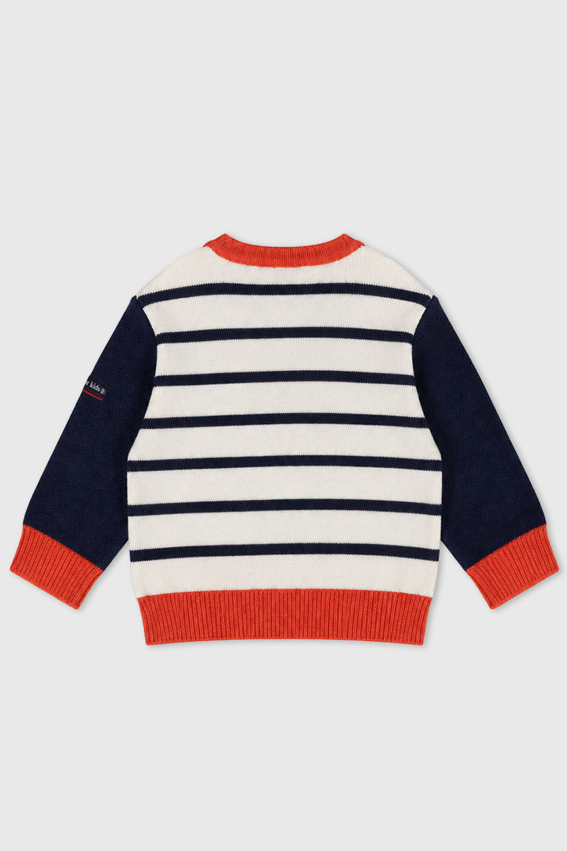 Pull marin Baby - coton et laine - 2