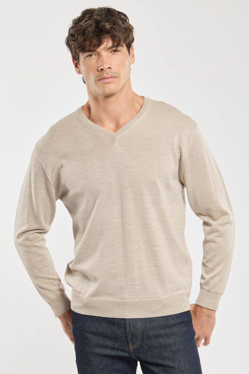 Pull col en V Bérac - laine - 1