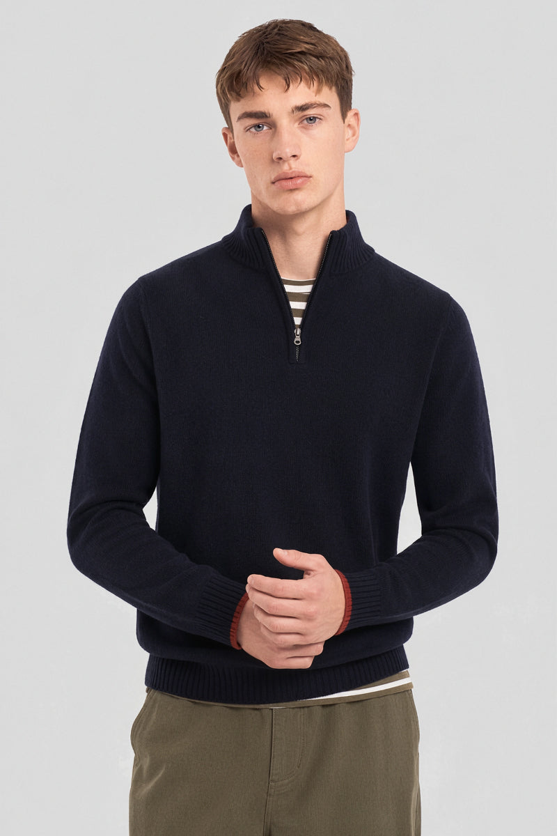 Pull col montant zippé Bérac - laine - 3