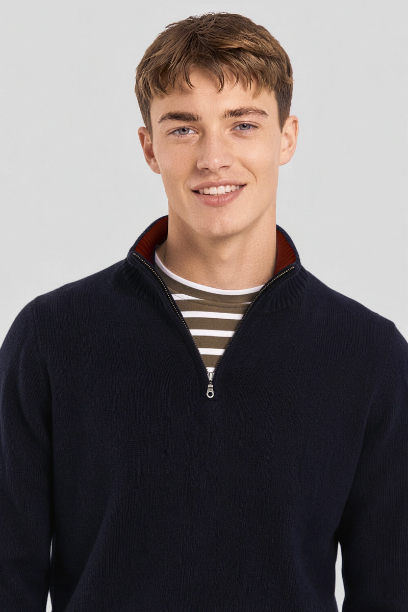 Pull col montant zippé Bérac - laine - 4