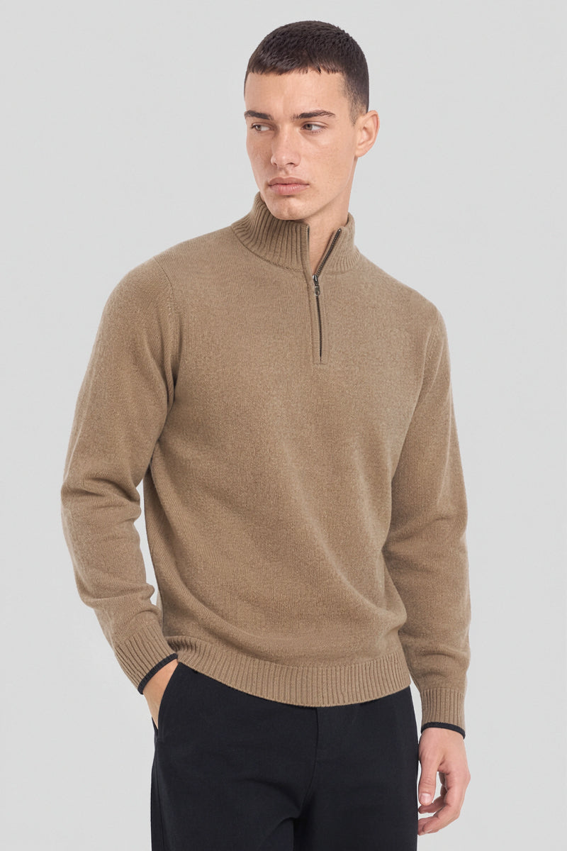 Pull col montant zippé Bérac - laine - 5