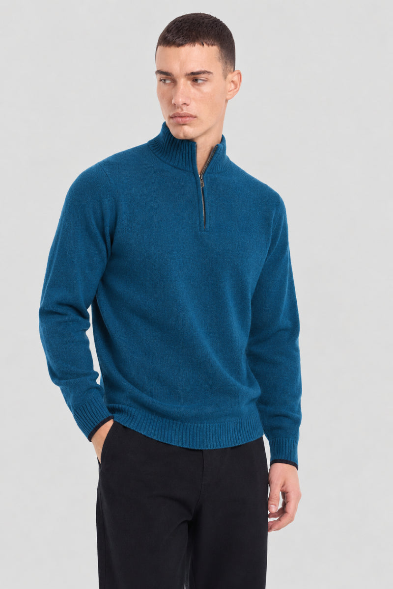 Pull col montant zippé Bérac - laine - 1