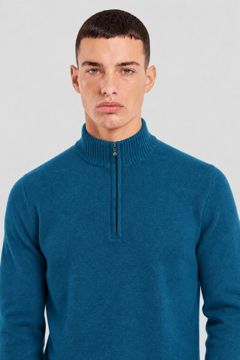 Pull col montant zippé Bérac - laine - 2