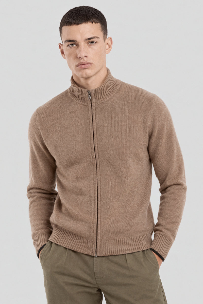 Gilet zippé col montant Bérac - laine - 1