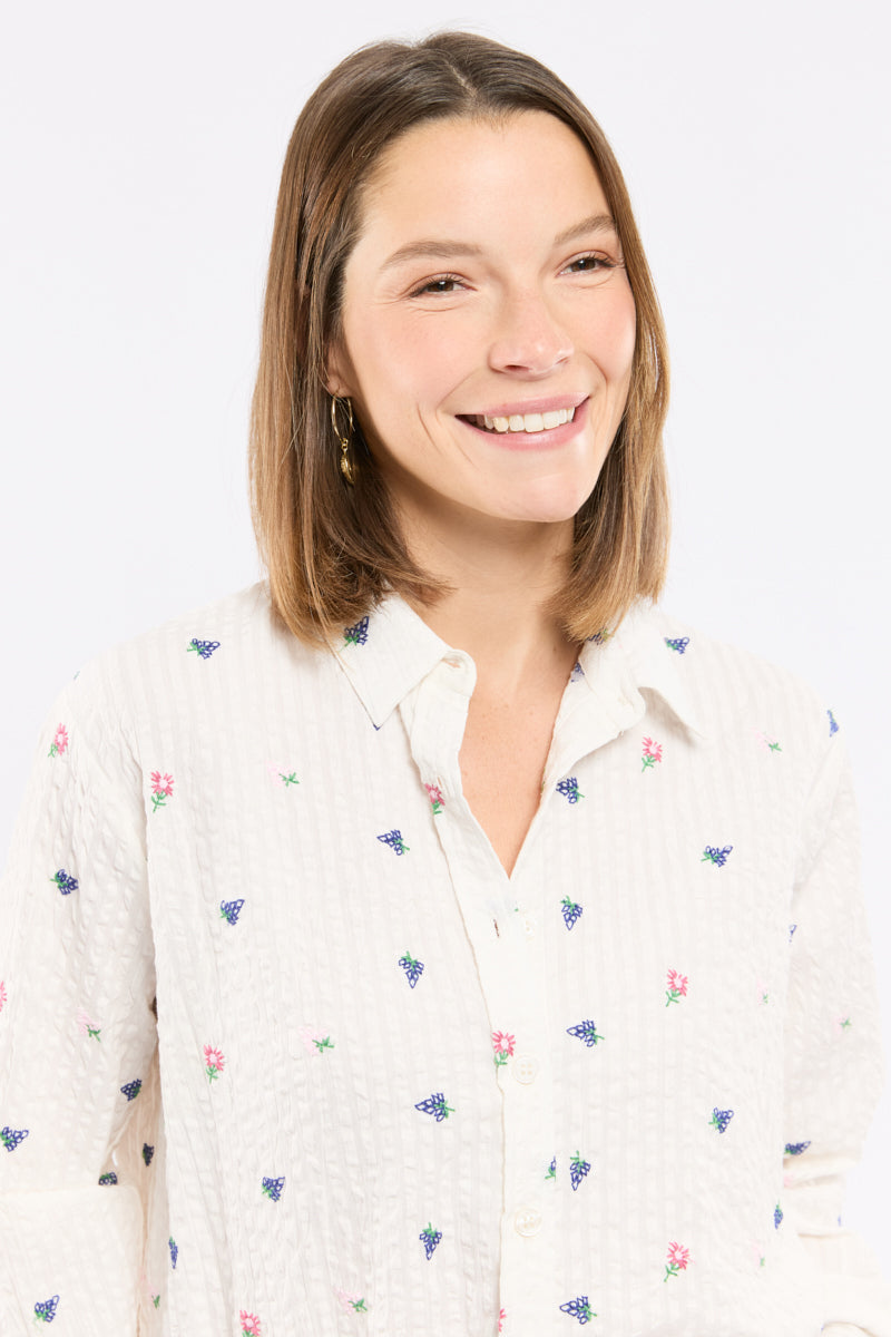 Chemisier brodé Marielle - coton - 2