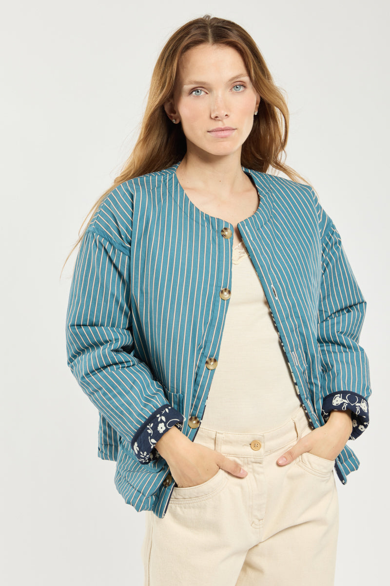 Veste matelassée réversible - coton - 2