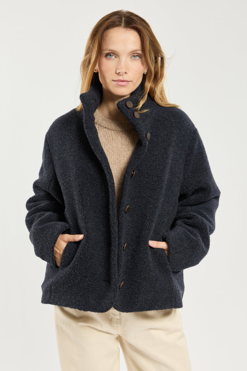 Veste col montant - laine - 2