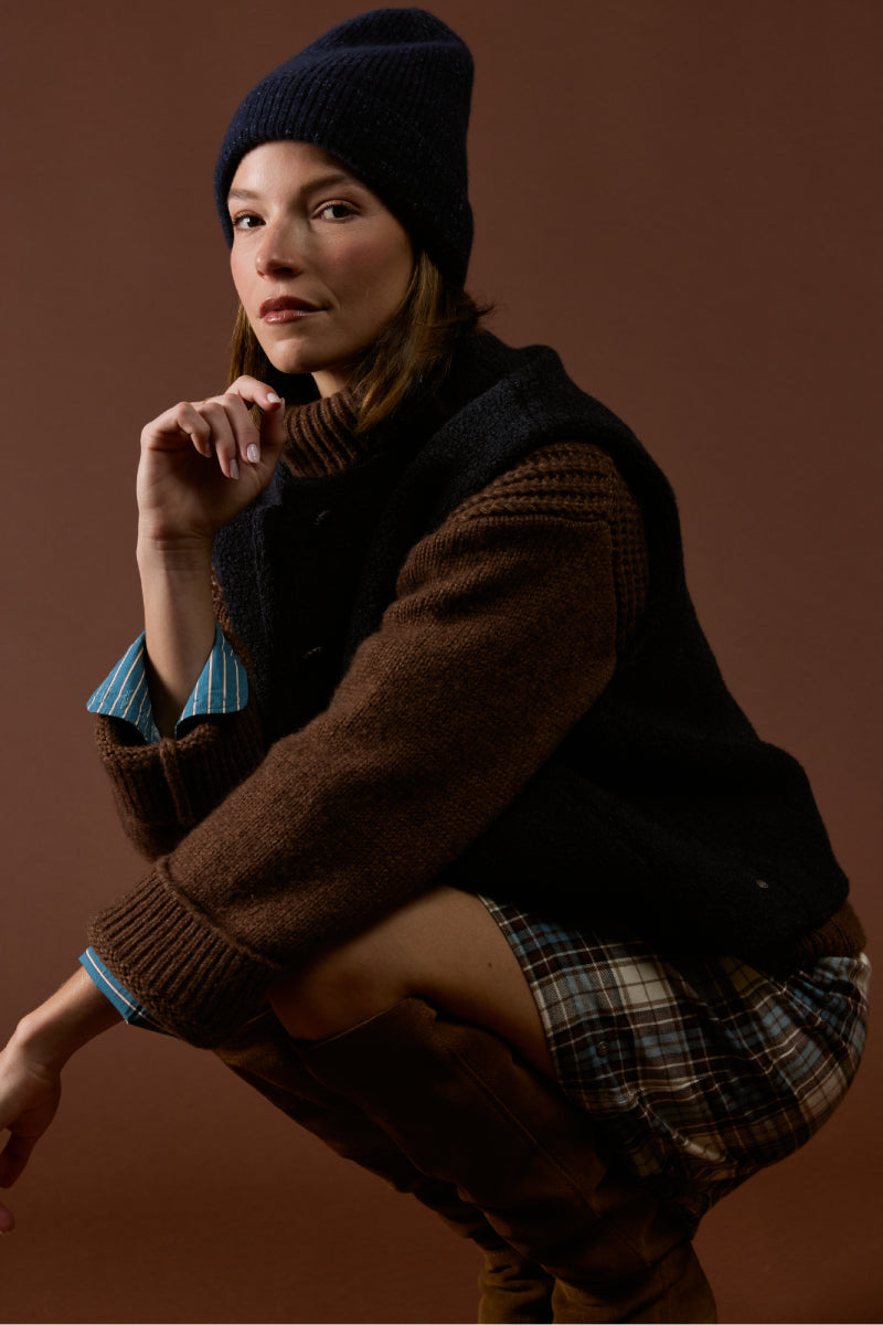 Pull col boule - laine - 4