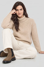 Pull col boule - laine - 2