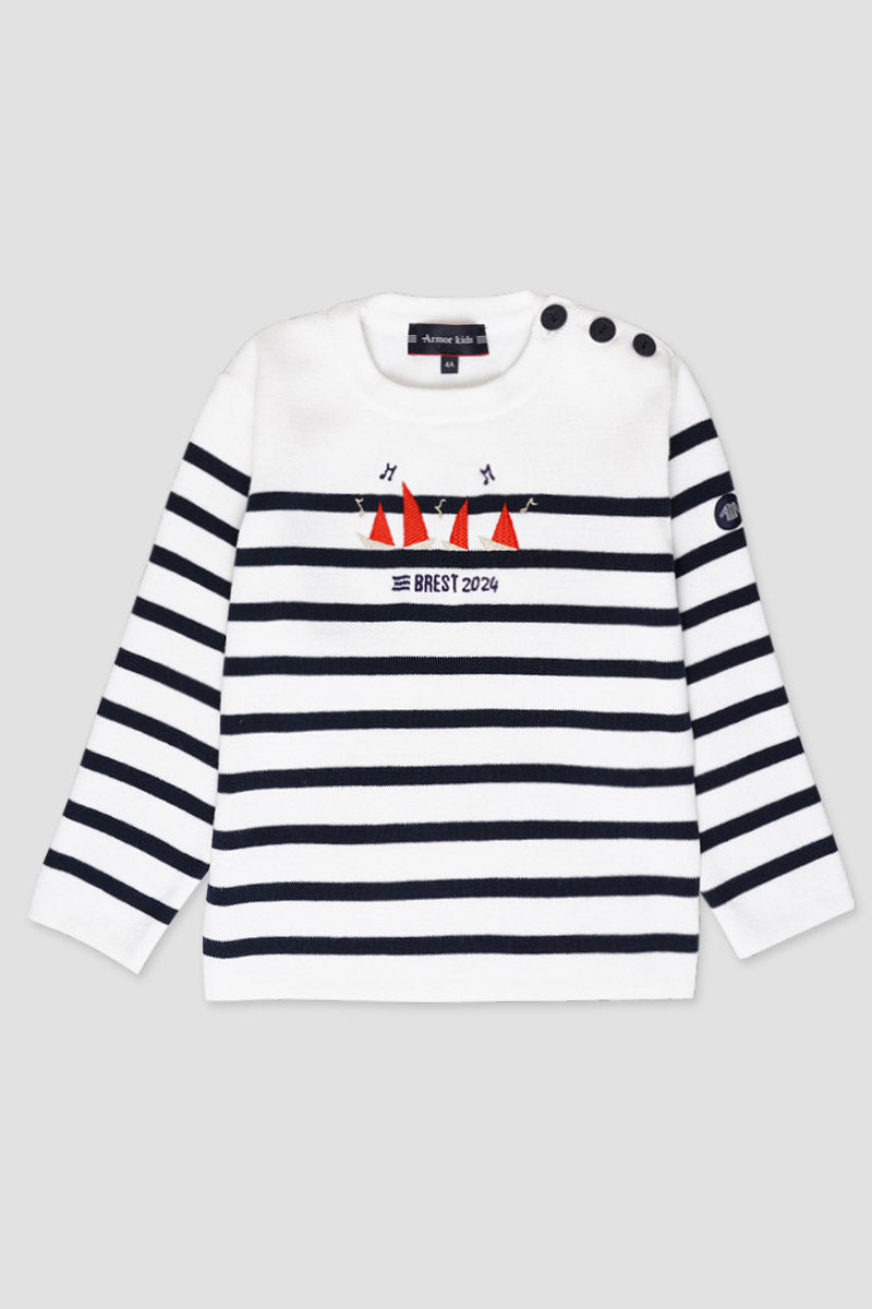 Pull marin brodé Kids - Brest 2024 - 1