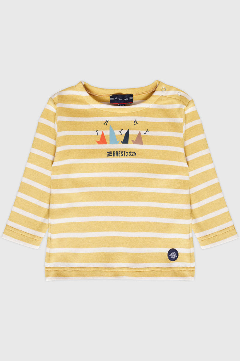 Marinière sérigraphié Baby - coton épais - 1