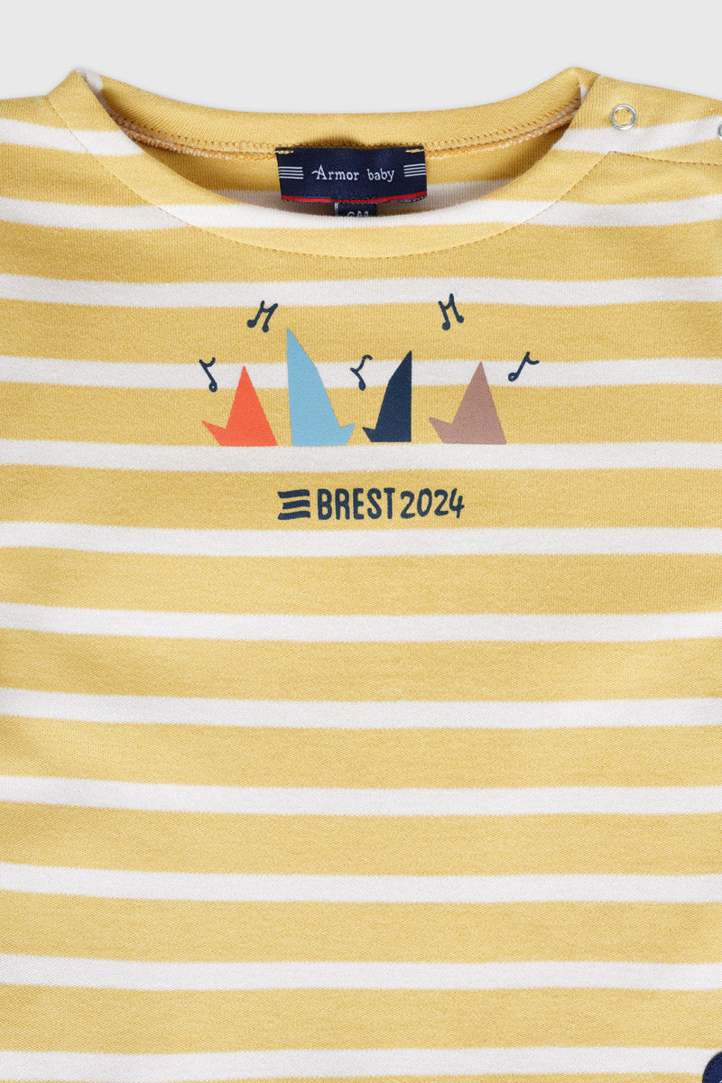 Marinière sérigraphié Baby - coton épais - 2
